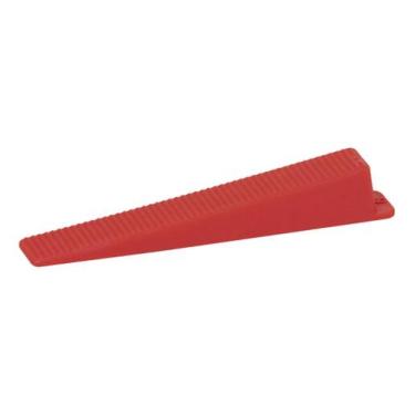 Imagem de 100 Cunhas Slim Cortag P/ Espaçador Nivelador Para Pisos, Vermelho
