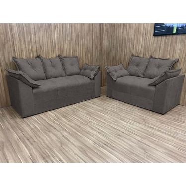 Imagem de Sofá 2 e 3 Lugares Confort Refúgio - Alpoim, Marrom, 2 e 3 Lugares