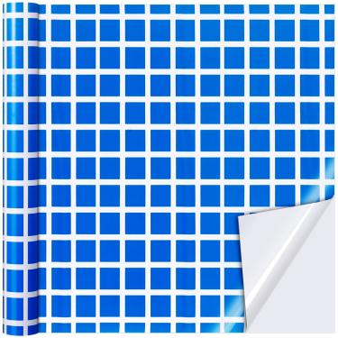 Imagem de Nuanchu Remendo de revestimento de piscina em vinil autoadesivo de PVC para reparo de piscina retangular para piscinas barco inflável (30,8 x 101,8 cm, azul celeste)