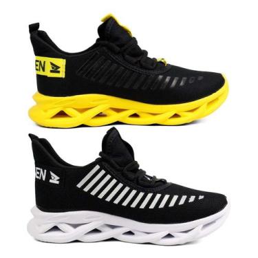 Imagem de Kit 2 Tênis Masculino Jaguar Esportivo Corrida Leve Macio - Oldsen, Am