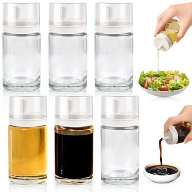 Imagem de Milkary 6 garrafas pequenas dispensadoras de óleo e vinagre, garrafas de vidro à prova de vazamento de 100 ml, recipiente de óleo de cozinha sem BPA para organização de cozinha, molho de soja