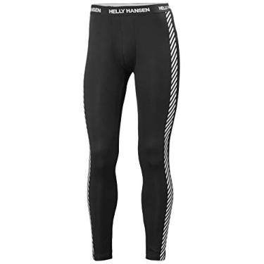 Imagem de Calça masculina Helly Hansen LIFA secagem rápida com absorção de umidade e camada inferior, 990 preta, GG