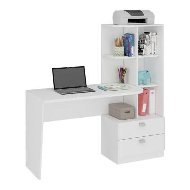 Imagem de Mesa Para Computador Permóbili Móveis Elisa 2 Gavetas Branco
