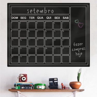 Imagem de Kit 2 Lousa Calendário Adesivo Quadro Planner Mensal Semanal
