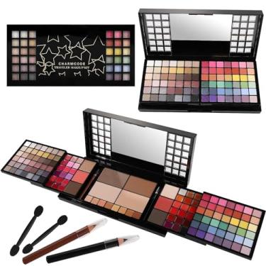 Imagem de CHARMCODE Kit de maquiagem tudo em um, kit de maquiagem para mulheres, kit completo, conjunto de maquiagem para presente de dia dos namorados para meninas adolescentes - paleta de sombras, brilho
