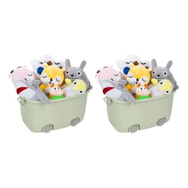Imagem de 2 Organizador De Brinquedo Lego Quarto Criança Multiuso 30l - Tibaby, 