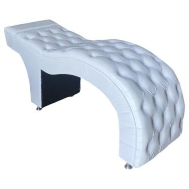 Imagem de Maca Estética Estofada M1 70cm - In9 Decor, Corino Branco - In9 Decor