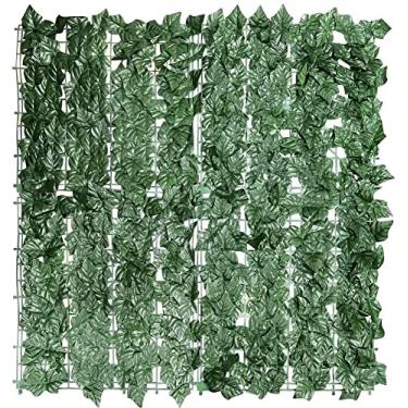 Imagem de Tela de decoração de jardim ao ar livre, cerca viva artificial, rolo de vegetação artificial, parede, pátio, folha de plástico, verde, planta, videira, grama, painéis, cobertura de portão para jardim