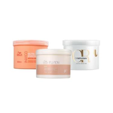 Imagem de Kit Wella Máscara 500ml Fusion + Enrich + Oil Reflec