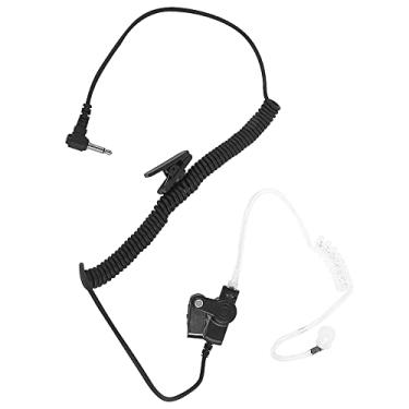 Imagem de Pdflie Fone de ouvido com microfone de ombro, pequeno, direito esquerdo, vigilância, 3,5 mm, receptor de fone de ouvido para Motorola Kenwood Baofeng UV5R APX 6000 7000 rádio policial microfone de mão