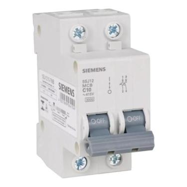 Imagem de Disjuntor Bipolar Siemens Curva C 3KA 10/16//20/25A