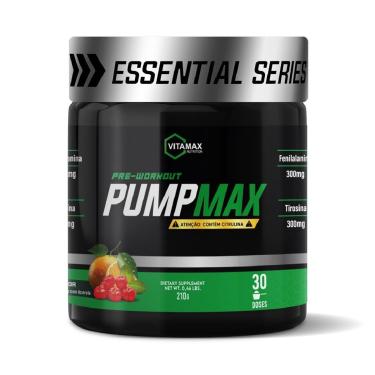 Imagem de Pré Treino Pump Max 210g Vitamax Nutrition-Unissex