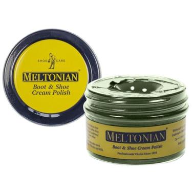 Imagem de Meltonian Esmalte creme para sapatos - Cera natural e óleos - Esmalte marrom e preto para couro - restaura e protege, mais de 60 cores, Verde oliva, 1.7 oz