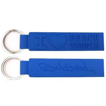 Imagem de Chaveiro Quicksand  I Love Beach Tennis Azul