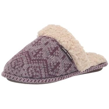 Imagem de MUK LUKS Pantufas femininas Frida Scuff, Roxo claro, X-Large