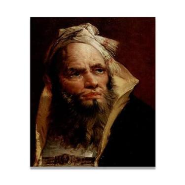 Imagem de Impressão em tela Head of a Philosopher Giovanni Battista Tiepolo – Obra-prima rococó barroca, pintura escolar de Veneza, pintura a óleo decorativa para galeria doméstica 50 x 60 cm