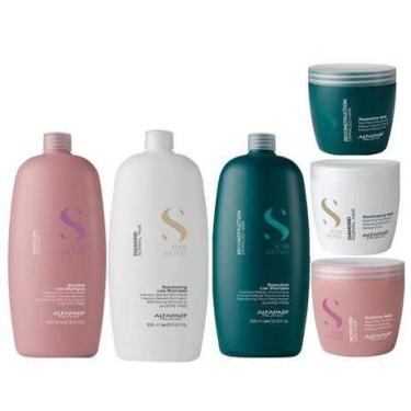 Imagem de Kit alfaparf semi di lino moisture+diamond+reconstruction (sh+masc)