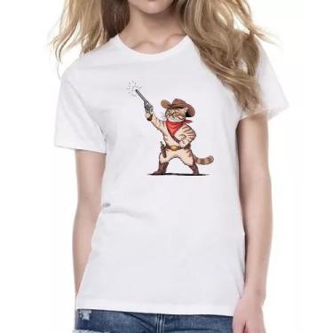 Imagem de Camiseta Baby Look Gato Cowboy - Alearts, G