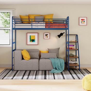 Imagem de Cama Alta Infantil/Juvenil Teko Casatema Azul / Álamo