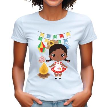 Imagem de Tshirts festa junina babylook feminina camiseta arraiá camisa branca e