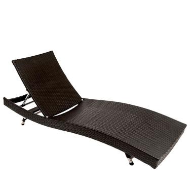 Imagem de Espreguiçadeira Alumínio Com 6 Regulagens Preta