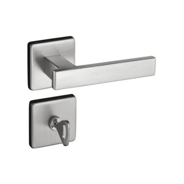 Imagem de Fechadura 408 Roseta Quadrada Máquina 55 Cromo Acetinado Para Banheiro Pado