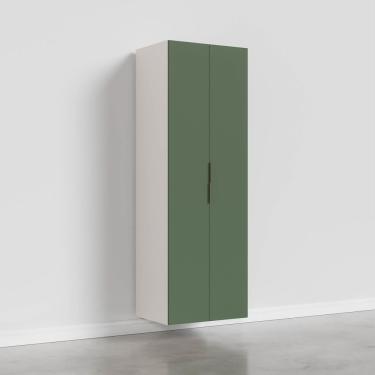 Imagem de Armário Multiuso 2 Portas 70cm Sem Rodapé Ipanema Cabecasa Madeiramadeira Verde Folha-branco