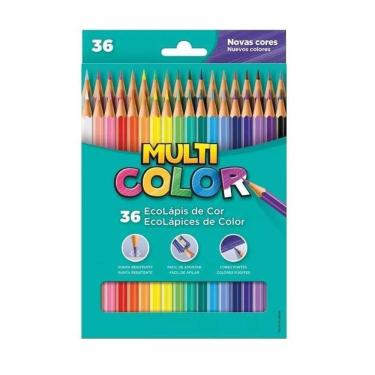 Imagem de Lápis De Cor Multicolor Hexagonal 36 Cores