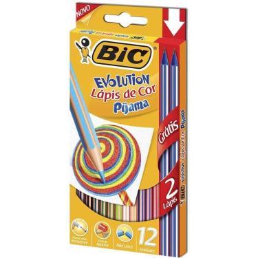 Imagem de Lápis De Cor Bic Evolution Pijama 12 Cores + 2 Lápis