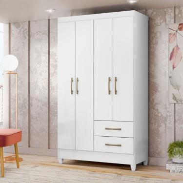 Imagem de Guarda Roupa Solteiro 103x182cm Chile Moval Branco