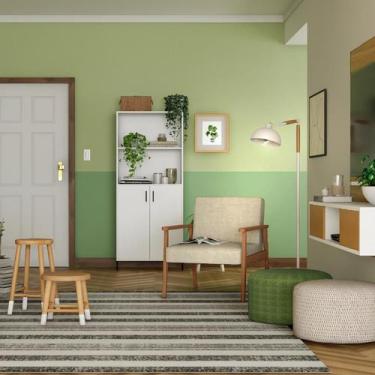 Imagem de Poltrona Tolouse Bege e Nogueira - Mobly