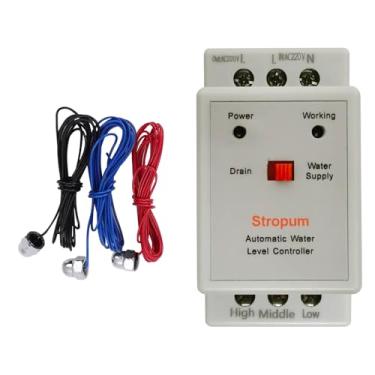 Imagem de Stropum Controlador Automático De Nível Água Ca 220 V-230 V, Sensor Líquido, Detector, Interruptor Flutuação, Relé Controle Com 6,5 Pés Rl-4