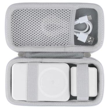 Imagem de khanka Capa De Viagem Rígida Substituição Para Carregador Portátil Magnético Anker Maggo 6.6K/10K/Adaptador Usb-C Anker, 10K, Somente (Branca).