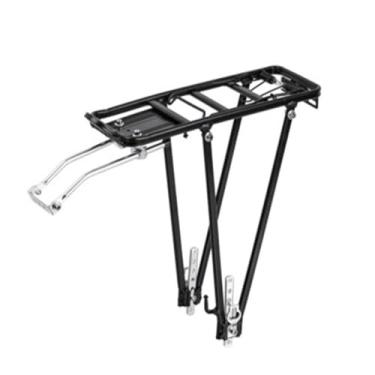 Imagem de Pegciuho Suporte traseiro para bicicleta, suporte de carga para bicicleta, para banco traseiro para mountain bikes, ciclismo de deslocamento diário, com Braçadeira