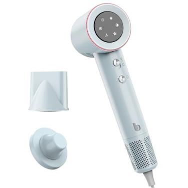 Imagem de GOKOCO Secador De Cabelo Profissional 110v 127v, 120000 RPM High Speed Hair Dryer 1600W com Display Digital LED e Bocal de ar Magnético, Cinza