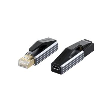 Imagem de Hagibis Adaptador USB C para Ethernet, hub LAN de rede portátil de 1 Gbps Gigabit RJ45 para Tipo-C (compatível com Thunderbolt 4/3), compatível com MacBook Pro/Air, iPhone 16 Pro/Max, iPad Pro, XPS