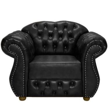Imagem de Kit Duas Poltronas Chesterfield Merlo Corano Preto / decoracao, sala t