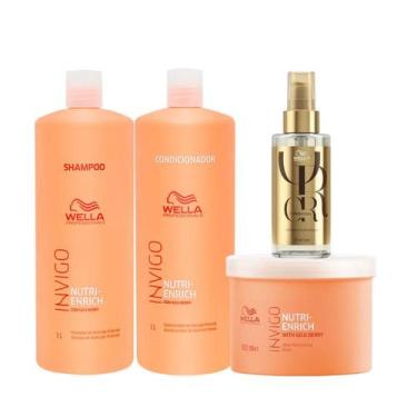 Imagem de Wella Nutri-Enrich Sh 1000ml + Cond 1000ml + Masc 500ml + Oleo 100ml -