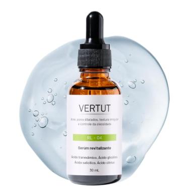 Imagem de Sérum Revitalizante Facial Vertut RL04 | Ácido Salicílico, Ácido Glicólico, Ácido Tranexâmico e Ácido Cítrico | Clareamento, Controle de Oleosidade, Renovação Celular e Melhora da Textura da Pele