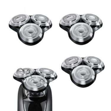 Imagem de Cabeças de substituição SH90 compatíveis com barbeadores Philips Norelco Series 9000, nova versão de fivela de roda de metal e lâminas de substituição de precisão de camada dupla de atualização