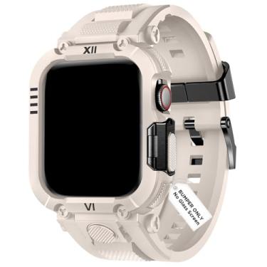 Imagem de DABAOZA Pulseira masculina compatível com Apple Watch SE Ultra 3/2/1 séries 11/10/9/8/7/6/5/4/3 de 49 mm/46 mm/45 mm/44 mm/42 mm, 45mm/44mm/42mm, Silicone, Sem Pedra Preciosa