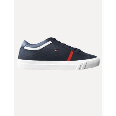 Imagem de Tênis Tommy Hilfiger Masculino Jay 13A Iconic Leather Puched Azul Mari
