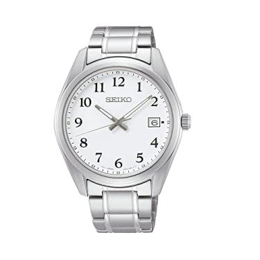 Imagem de SEIKO Relógio social SUR459P1, branco, pulseira, Branco, Pulseira
