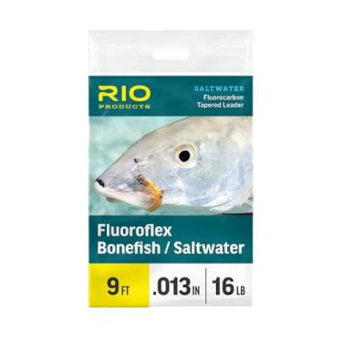 Imagem de Líder de pesca Rio Fly Fly Fluoroflex Líder de água salgada 2,4 m linha de pesca de 4,5 kg, transparente