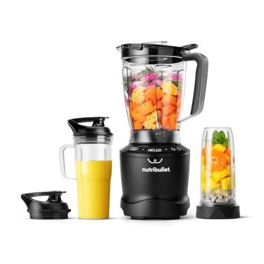 Imagem de nutribullet SmartSense Blender Combo, liquidificador de 5 velocidades, 1400 Watt. Preto