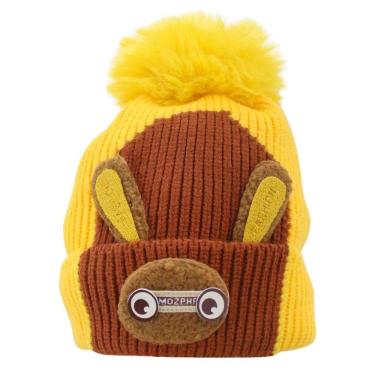 Imagem de Touca Gorro Infantil Amarela Coelhinho Tamanho Único