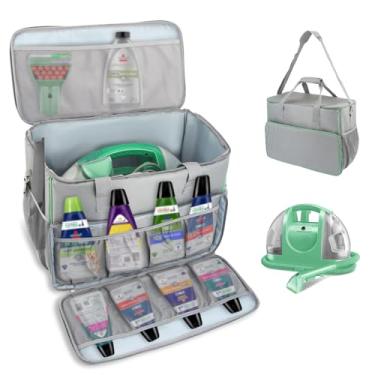 Imagem de JAYOBGO Bolsa De Transporte Para Bissell Little Green Machine 1400B, Estojo Grande Carpetes, Organizador Acessórios Aspirador Pó Automotivo, Bolso Solução Limpeza, Cinza (Apenas Bolsa)