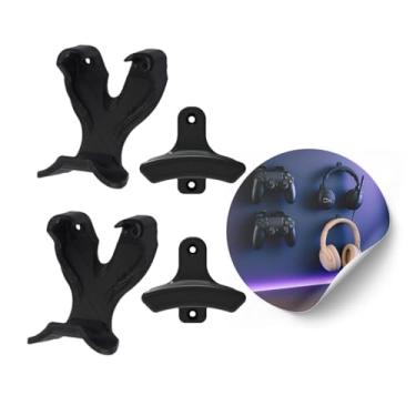 Imagem de Kit p/ Setup Gamer /2x Suporte de Headset + 2x de Controle PS4/Visual Minimalista e Eficiente