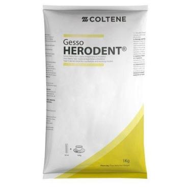 Imagem de Gesso Pedra Especial Tipo III Amarelo Herodent (1kg) - Coltene - Vigod