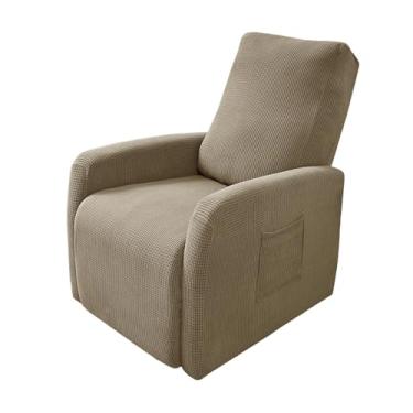 Imagem de GOSTADY Capas para cadeira reclinável, 4 peças, impermeável, jacquard, pequena capa reclinável para sofá, capa reclinável elástica para cadeira reclinável Lazyboy com bolso de armazenamento, protetor